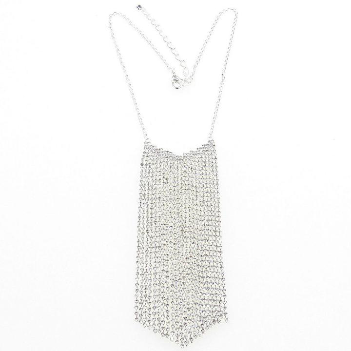 Vieste Rosa Womens Clear Brass Collar Necklace