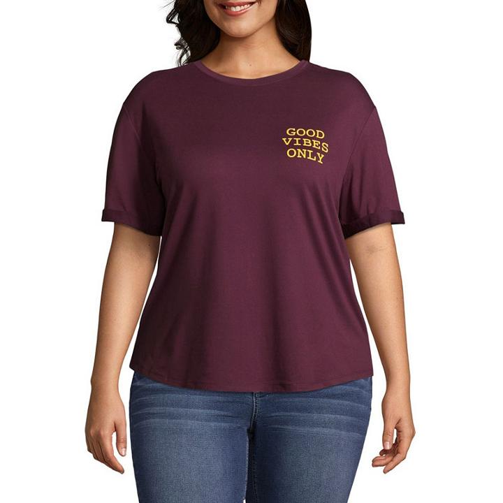 Hybrid Tees Good Vibes Only Tee - Juniors Plus