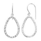 Diamond Fascination&trade; 14k Rose Gold Open Teardrop Earrings