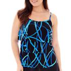 Jamaica Bay Triple Tier Tankini Swim Top - Plus