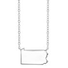 Footnotes Sterling Silver Pennsylvania State Necklace