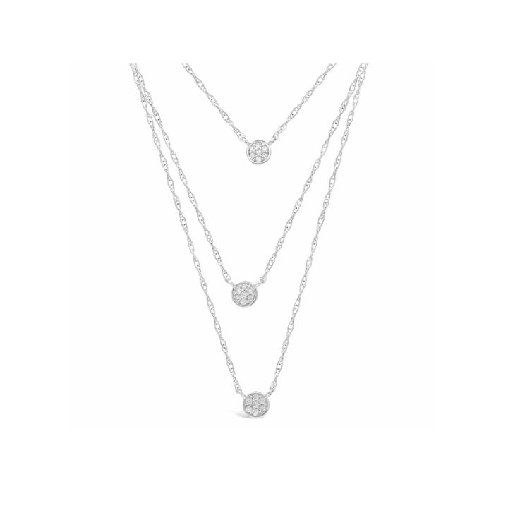 Womens 1/7 Ct. T.w. White Diamond Sterling Silver Strand Necklace