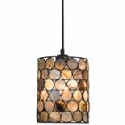 Mosaics 8 Tall Glass Pendant With Black Cord