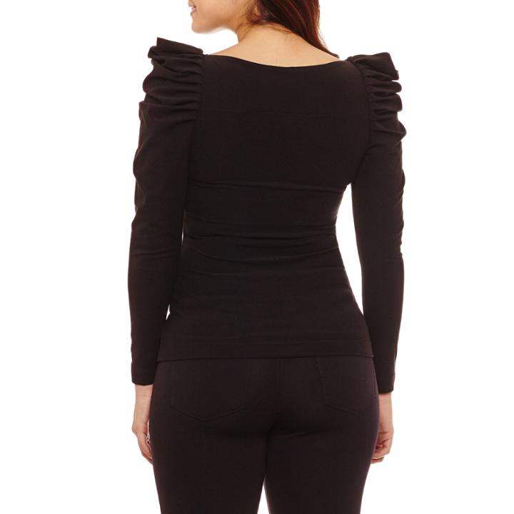 Bisou Bisou Draped Sleeve Top