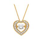 Love In Motion&trade; 1/4 Ct. T.w. Diamond 10k Yellow Gold Heart Pendant Necklace
