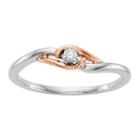 Promise My Love Womens Diamond Accent Genuine Round White Diamond 14k Gold Promise Ring