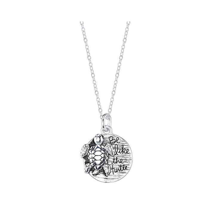 Footnotes Sterling Silver Turtle Necklace