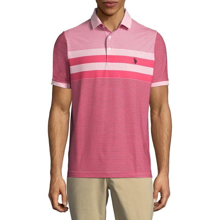 U.s. Polo Assn. Embroidered Short Sleeve Stripe Polo Shirt