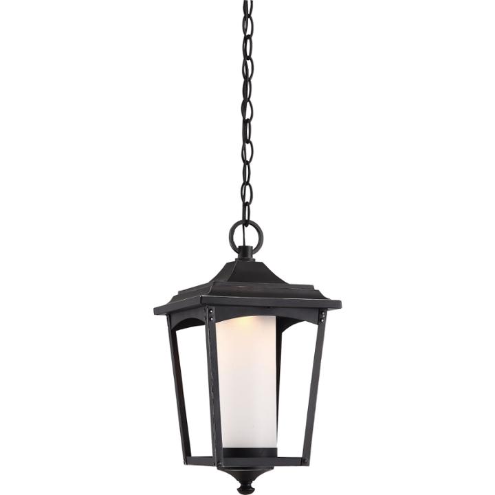 Filament Design 1-light Sterling Black Outdoor Hanging Lantern
