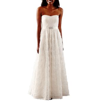 One By Eight Beaded Wedding Strapless Gown