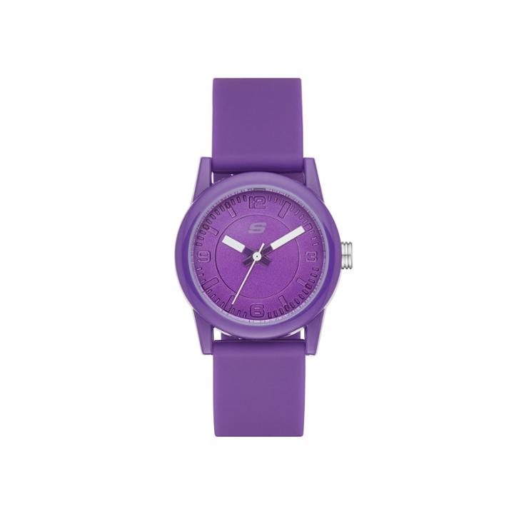 Skechers Womens Purple Dial Purple Silicone Strap Analog Watch