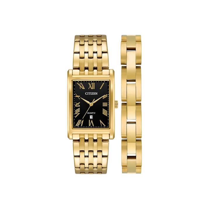 Citizen Mens Gold Tone Watch Boxed Set-bh3002-62e