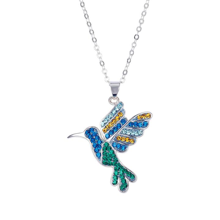 Sparkle Allure Crystal Kingdom Womens Multi Color Silver Over Brass Pendant Necklace