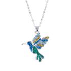 Sparkle Allure Crystal Kingdom Womens Multi Color Silver Over Brass Pendant Necklace