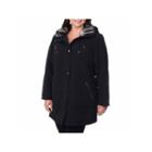 Fleet Street Faux-silk Anorak With Faux-fur Trim Collar - Plus