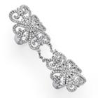 Diamonart Womens 2 1/2 Ct. T.w. White Cubic Zirconia Silver Over Brass Band