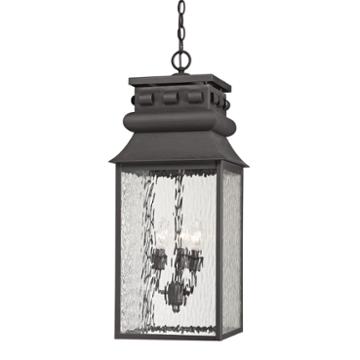 Forged Lancaster 3-light Outdoor Pendant In Charcoal