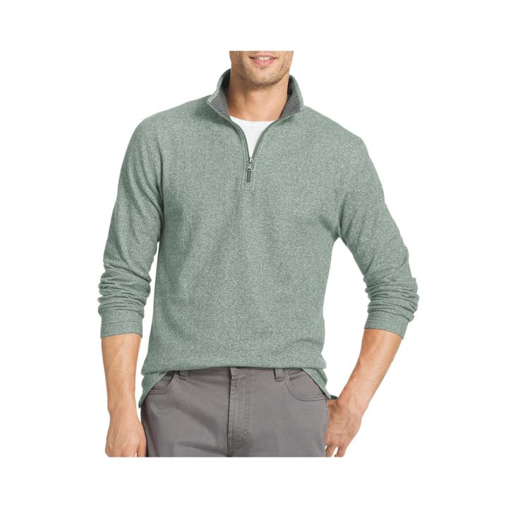 Izod Long-sleeve Saltwater Heather Quarter Zip