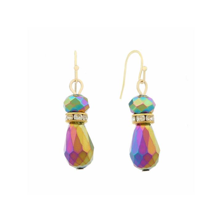 Liz Claiborne Mutli Color Drop Bead Earrings