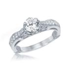 Enchanted Disney Fine Jewelry 1 C.t.t.w. Diamond 14k White Gold Belle Bridal Ring