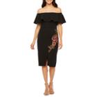 Bisou Bisou Off The Shoulder Embroidered Shift Dress