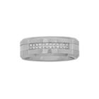 Personalized Mens 1/8 Ct. T.w. Diamond 8mm Tungsten Carbide Wedding Band