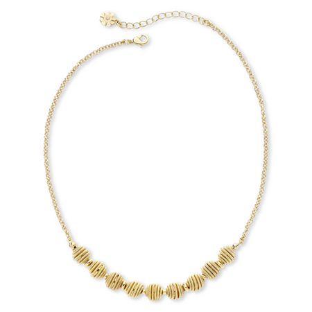 Monet Gold-tone Coiled Sphere Necklace