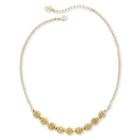 Monet Gold-tone Coiled Sphere Necklace