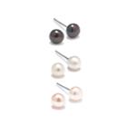 Silver Treasures 3 Pair Multi Color Earring Sets