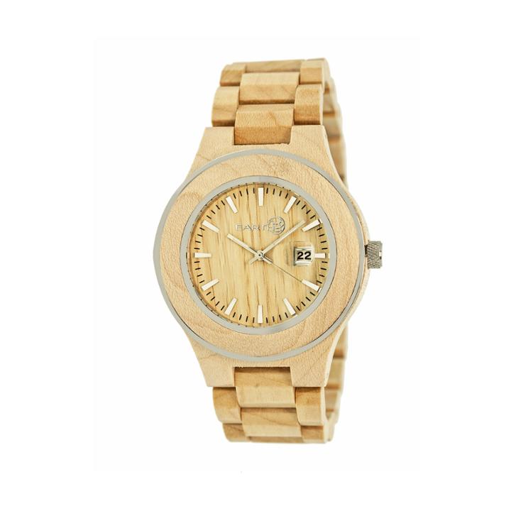 Earth Wood Cherokee Khaki Bracelet Watch With Date Ethew3401