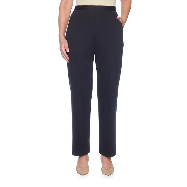 Alfred Dunner Play Date Knit Flat Front Pants