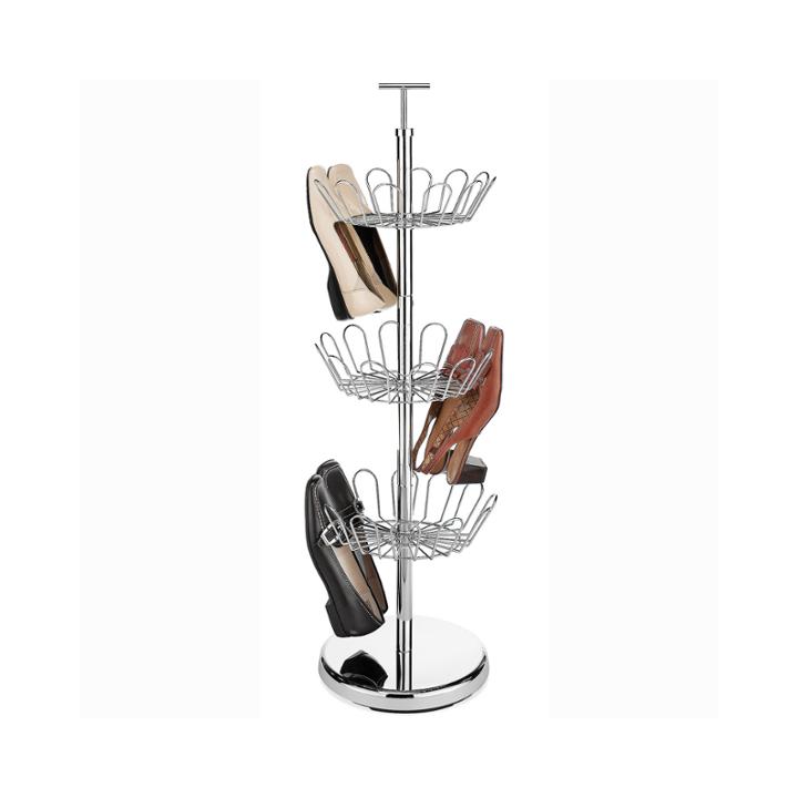 Whitmor Chrome 18-pr. Revolving Shoe Rack