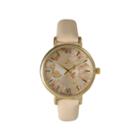 Olivia Pratt Womens Floral Dial Blush Strap Watch-15828