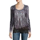 One World Apparel Long Sleeve Scoop Neck T-shirt-womens