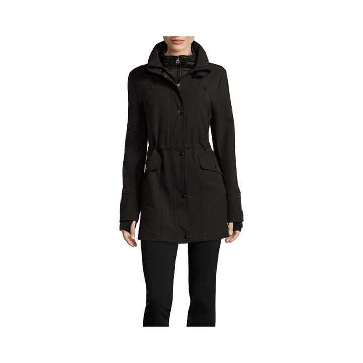 Liz Claiborne Snap-collar Softshell Jacket