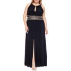 R & M Richards Sleeveless Beaded Evening Gown - Plus