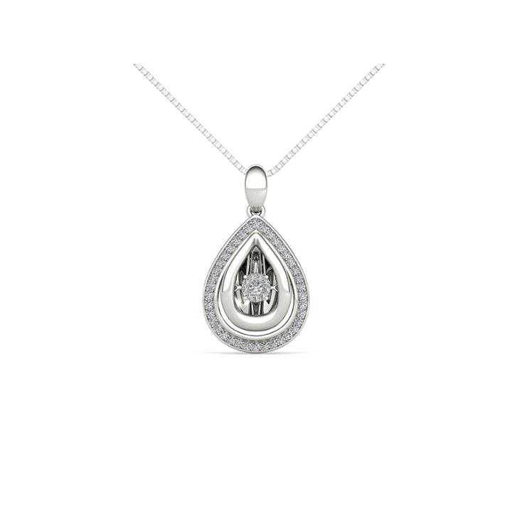 Love In Motion 1/5 Ct. T.w. White Diamond Round Pendant