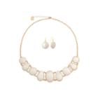 Monet Jewelry Womens 2-pc. White Goldtone Casual Necklace Set