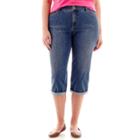 St. John's Bay Secretly Slender Five-pocket Denim Cropped Jeans - Plus