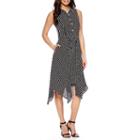 Danny & Nicole Sleeveless Alternative-hem Pinstripe Dress