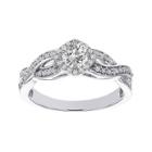 Lumastar 1/2 Ct. T.w. Diamond 14k White Gold Infinity Bridal Ring