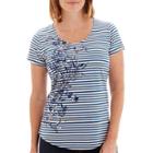 St. John's Bay Short-sleeve Striped Graphic T-shirt - Petite