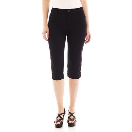 St. John's Bay Secretly Slender Twill Cropped Pants