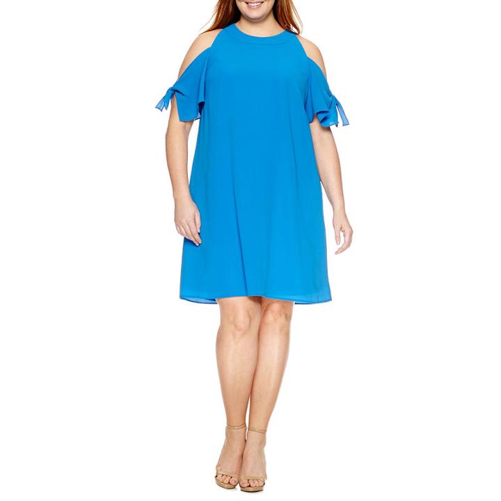 London Times Short Sleeve Sheath Dress - Plus