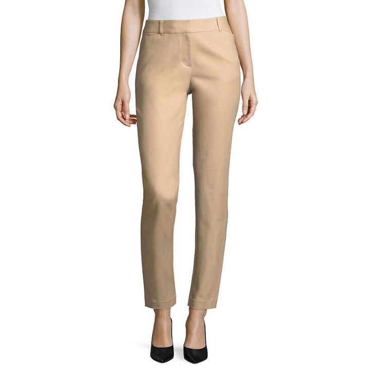 Liz Claiborne Classic Fit Double Cotton Emma Pant- Tall Inseam 30
