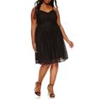 Ashley Nell Tipton For Boutique + Sleeveless Crochet Fit & Flare Dress-plus
