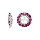 Lab-created Ruby & Diamond Accent Sterling Silver Earring Jackets