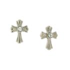 Symbols Of Faith Religious Jewelry Clear Stud Earrings
