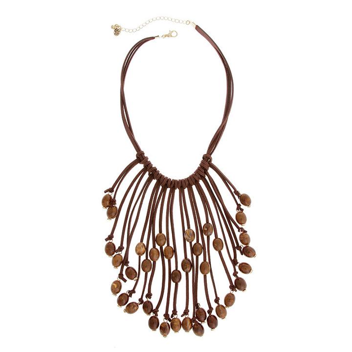 El By Erica Lyons Womens Oval Statement Necklace