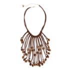 El By Erica Lyons Womens Oval Statement Necklace